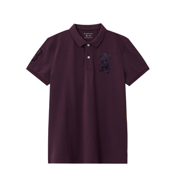 Embroidered Big Lion Slim Fit Polo