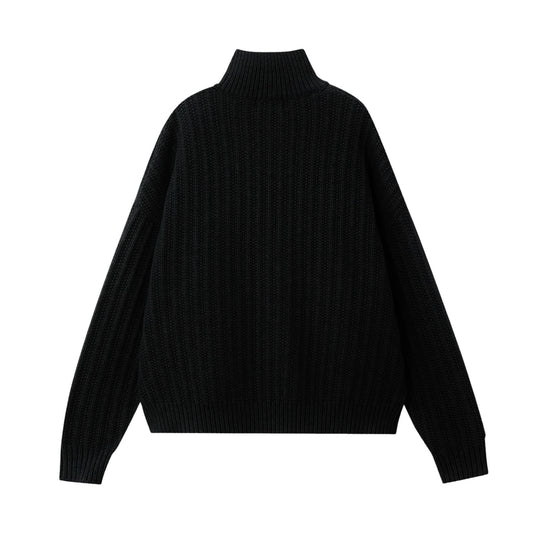 Coarse Needle Zip-up Cardigan