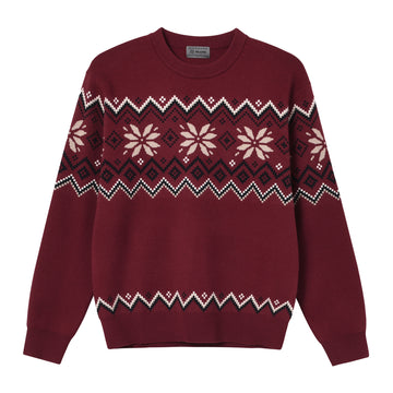 Pattern Crew Neck Sweater