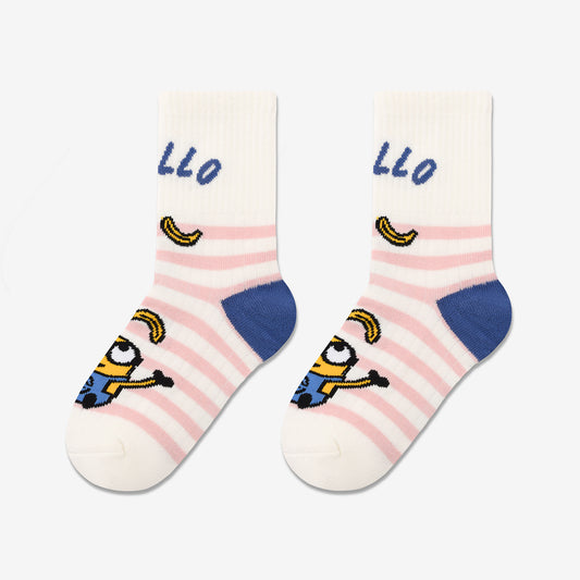 2-Pair Minions Long Socks (Pink)