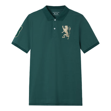 3D Lion Embroidered Slim Fit Polo