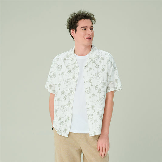 Linen Cotton Pattern Shirt