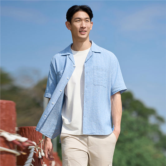 Linen Cotton Button-Front Shirt