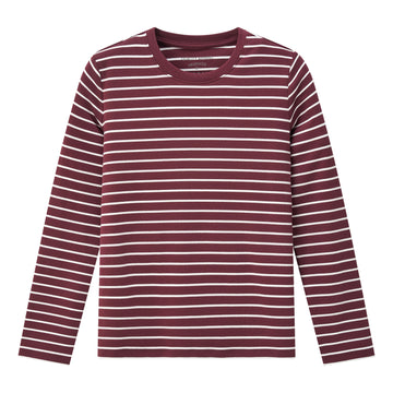 Long Sleeves Striped Cotton Tee