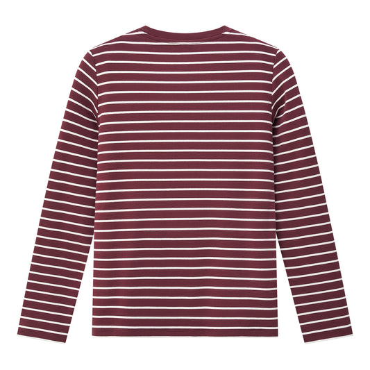 Long Sleeves Striped Cotton Tee