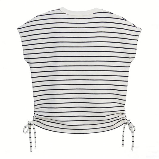 Jacquard Striped Crewneck Tee