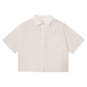 Acute Collar Button Down Cotton Shirt