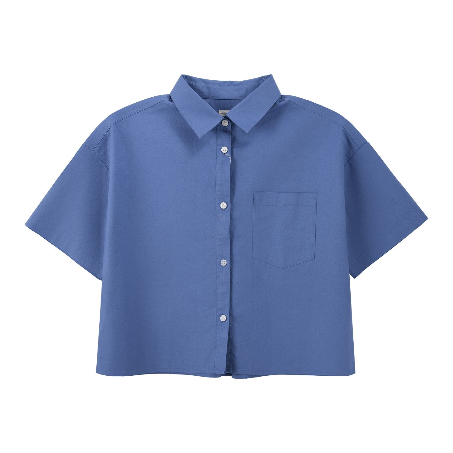 Acute Collar Button Down Cotton Shirt