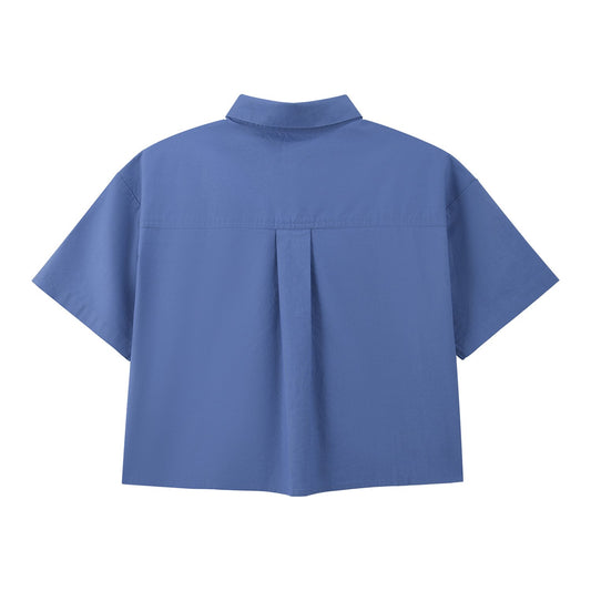 Acute Collar Button Down Cotton Shirt