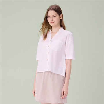 Linen Cotton V-Neck Shirt
