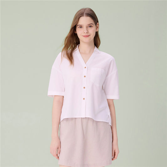 Linen Cotton V-Neck Shirt