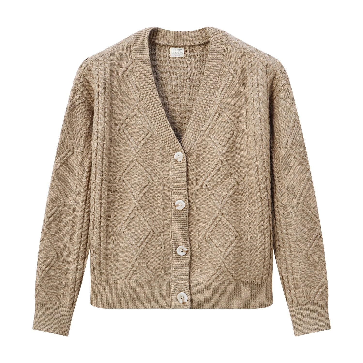Cream Crest Cardigan