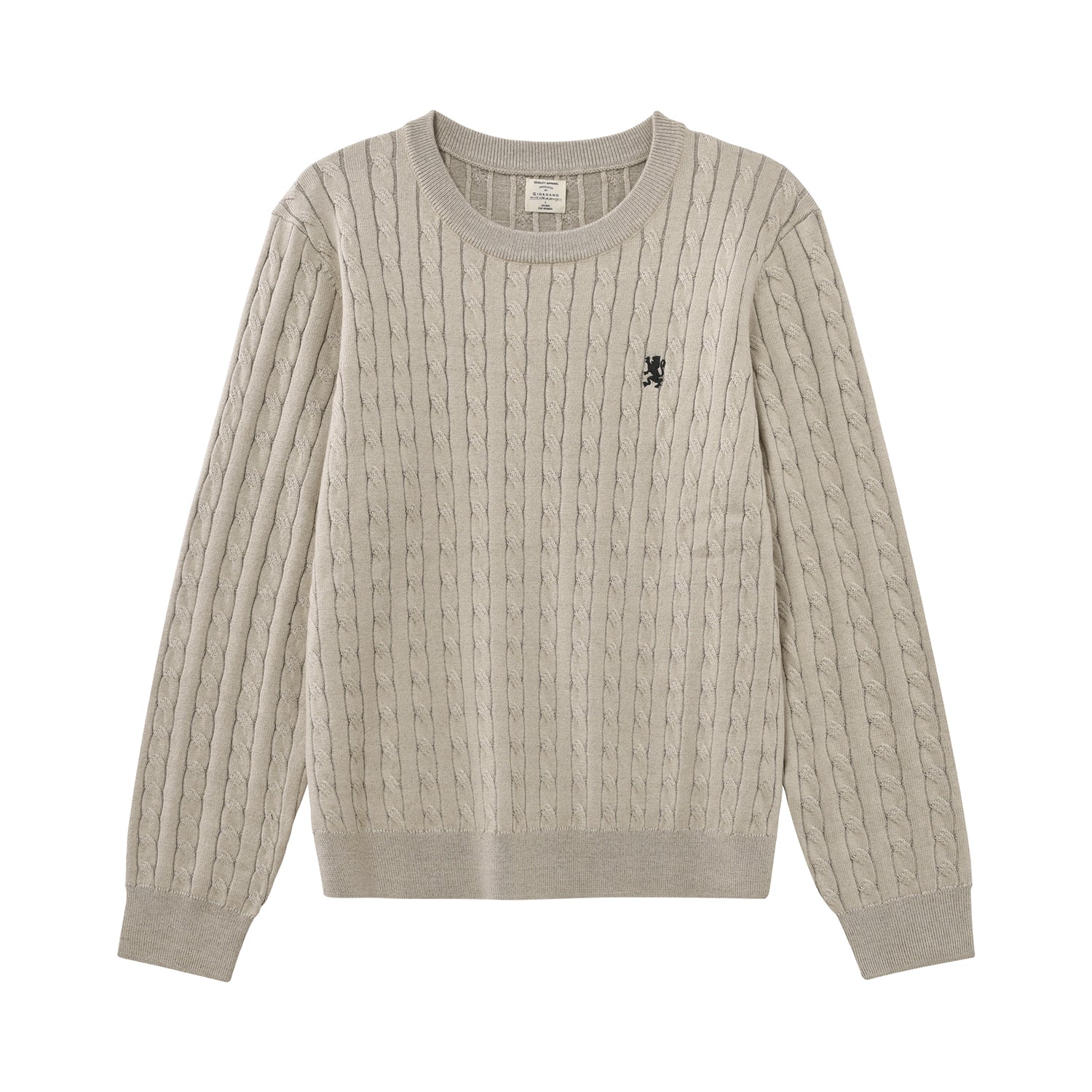 Pullover Sweater with Lion Embroidery