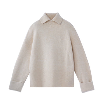 Loose-Fit Acrylic Turtleneck Sweater