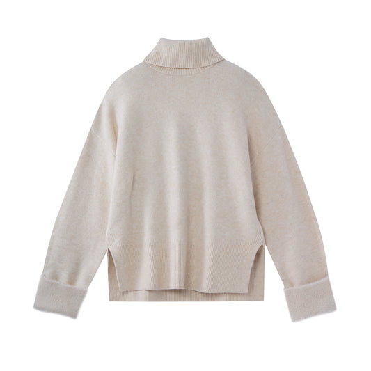 Loose-Fit Acrylic Turtleneck Sweater
