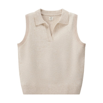 Brushed Wool Yarn Vest