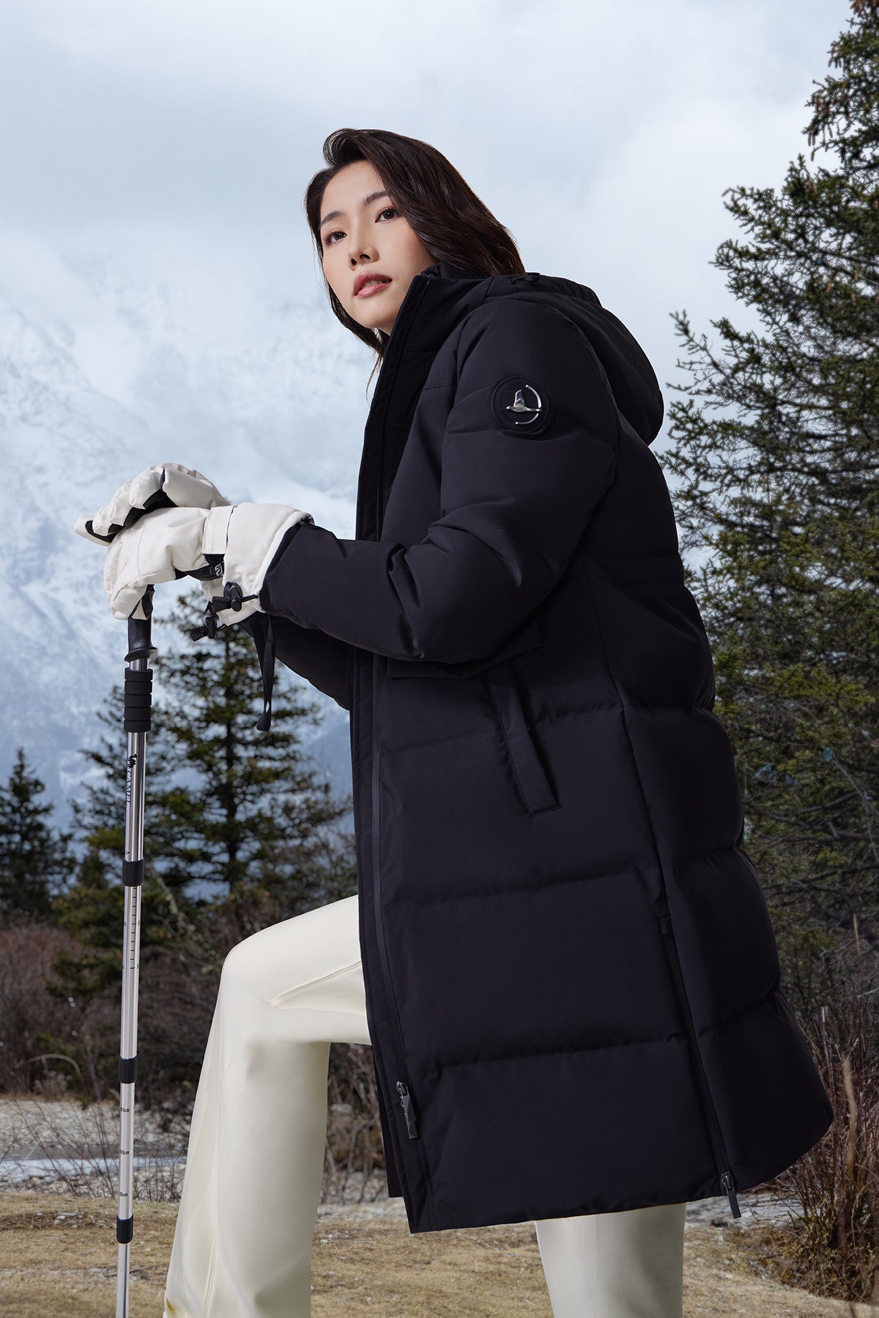 Fluffy Long length Goose Down Jacket
