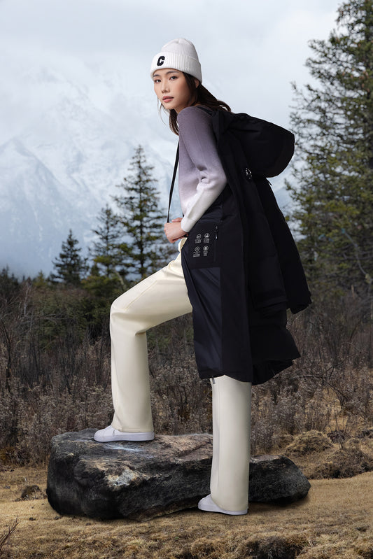 Fluffy Long length Goose Down Jacket