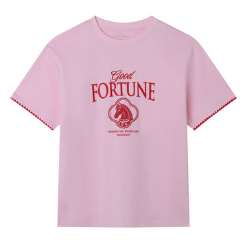 Rose Shadow Printed Boyfriend Tee