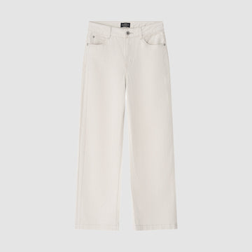 Raw Color Wide Leg Denim Jeans