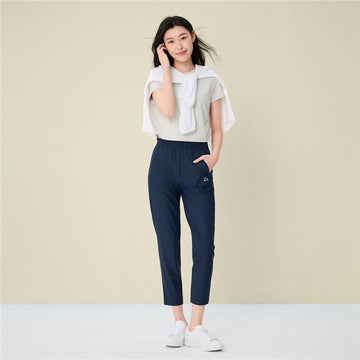 High-Waist Wrap Knit Pants